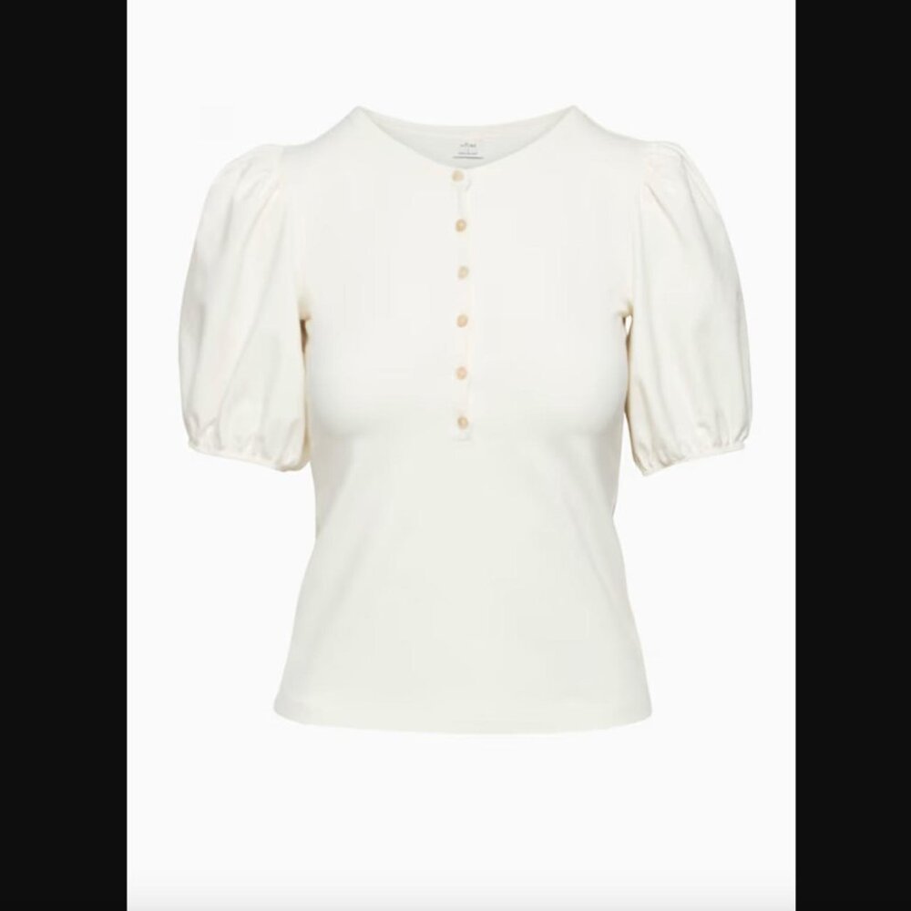 Aritzia billow top in XS, light birch